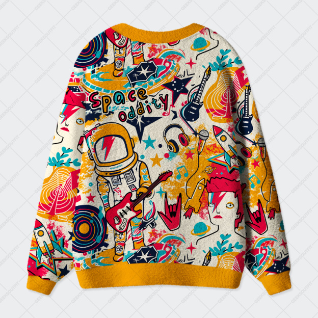 Space Oddity Geek Ugly Cardigan Sweaters 