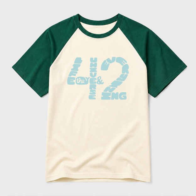 The Answer to Everything Geek Retro Raglan T-Shirt