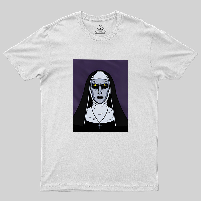 Macabre Nun Dark Horror Cartoon Geek T-Shirt