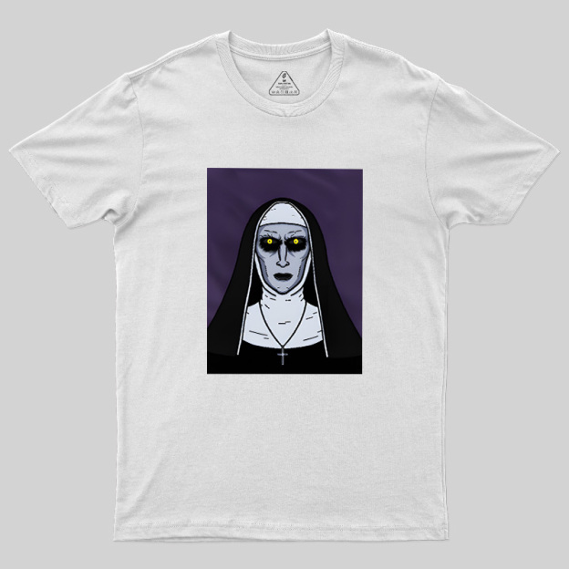 Macabre Nun Dark Horror Cartoon Geek T-Shirt
