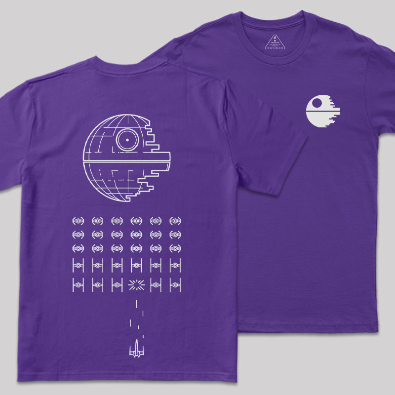 Pixel Wars Front And Back Printing Geek T-Shirt