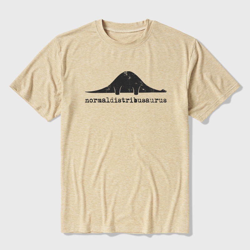 Normal Distribution Dinosaur Ultra Soft Heather Tee