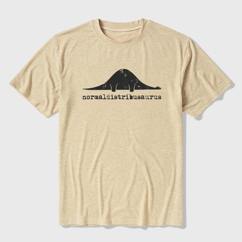 Normal Distribution Dinosaur Ultra Soft Heather Tee