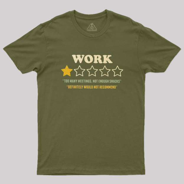 Too Many Meetings Not Enough Snacks Geek T-Shirt