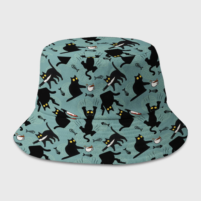Naughty Kitten Geek Bucket Hat
