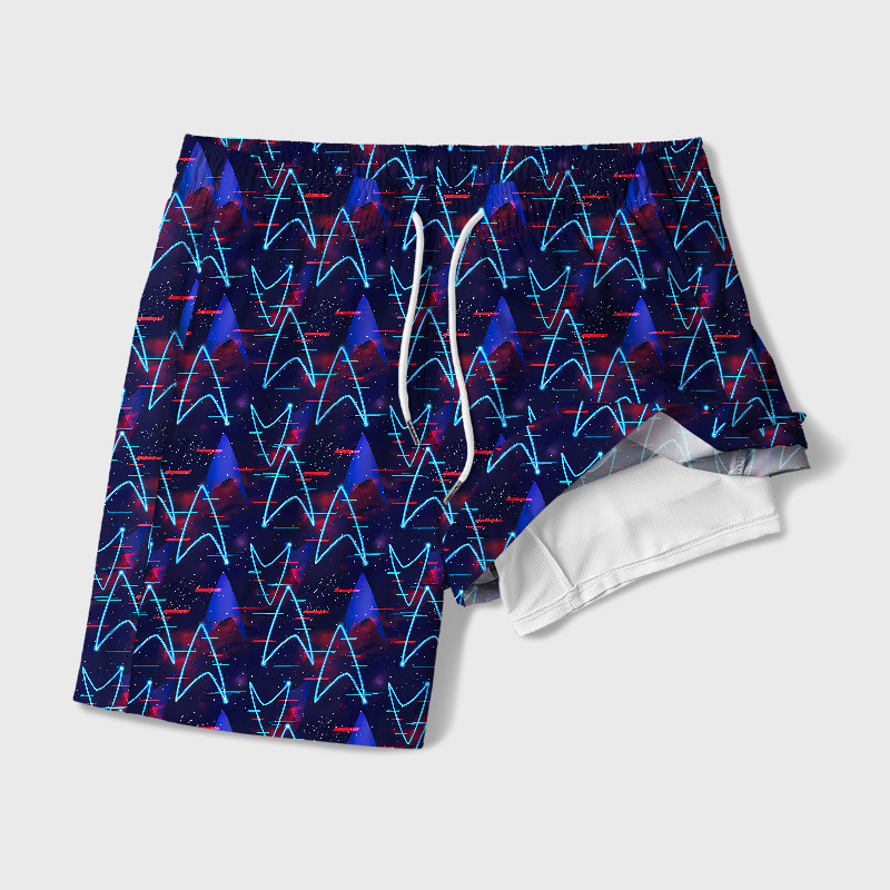 Scifi Space Icon Geek Hawaiian Swim Trunks