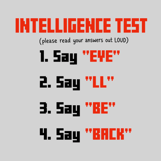 Intelligence Test Wordplay Geek T-Shirt