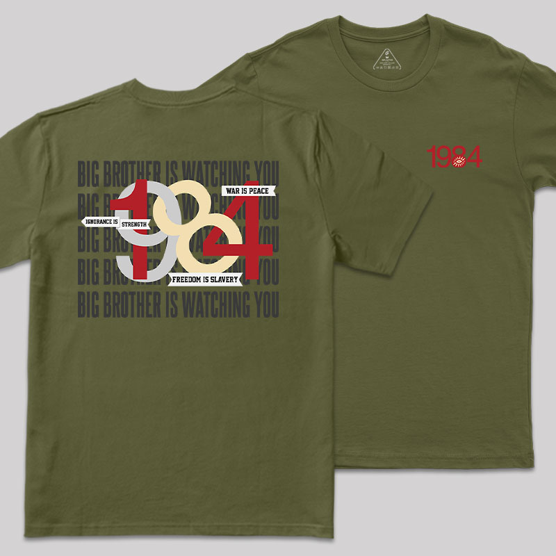 Big Brother Is Watching You Front and Back Printed Geek T-Shirt