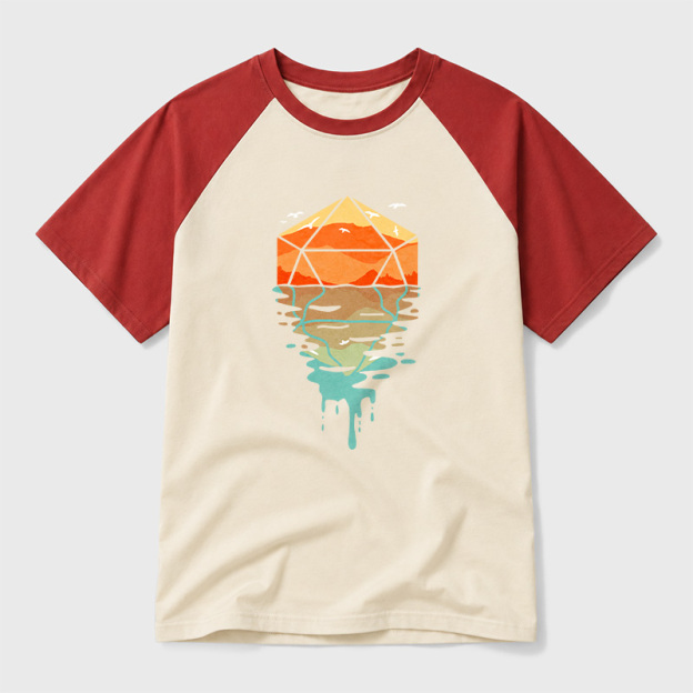 DnD Dungeons & Dragons Geek Retro Raglan T-Shirt