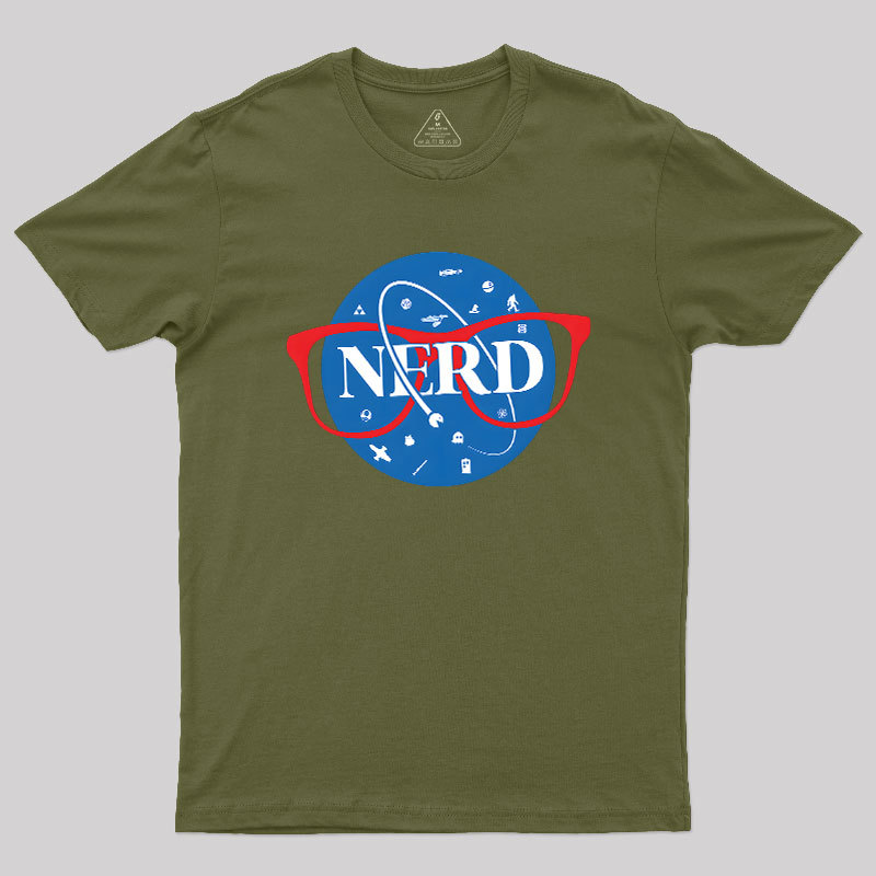 Nerdy Space Patch Geek T-Shirt