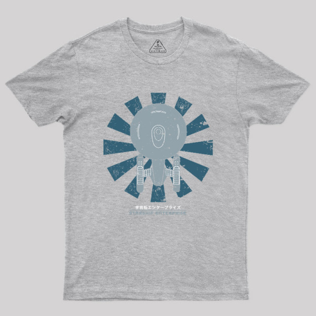 Starship Enterprise Retro Japanese Star Trek Geek T-Shirt
