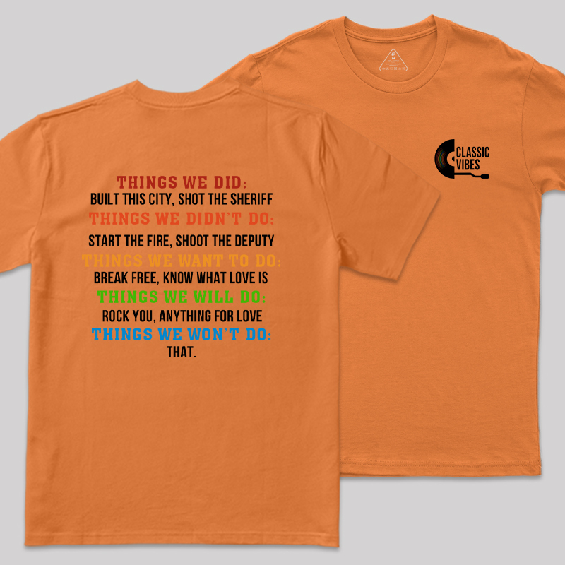 Classic Vibes Front and Back Printed Geek T-Shirt