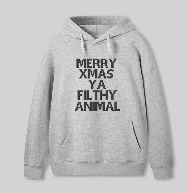 Merry Xmas Ya Filthy Animal Geek Hoodie