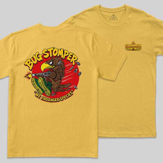 Bug Stomper Alien Front and Back Printed Geek T-Shirt