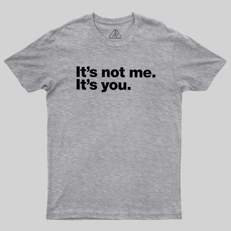 It Is Not Me It Is You Geek T-Shirt