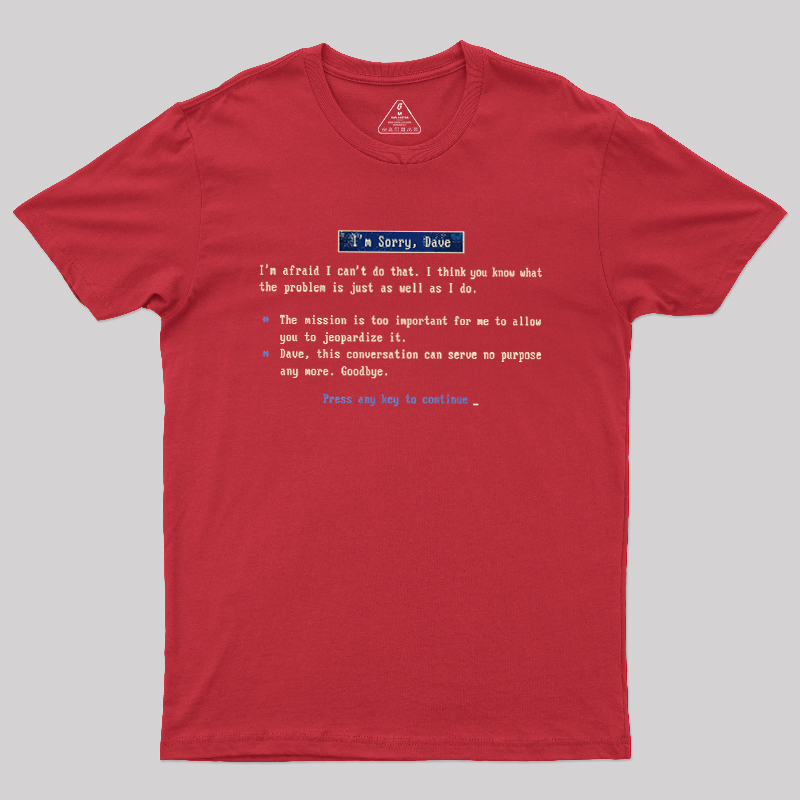 Screen of HAL Geek T-Shirt