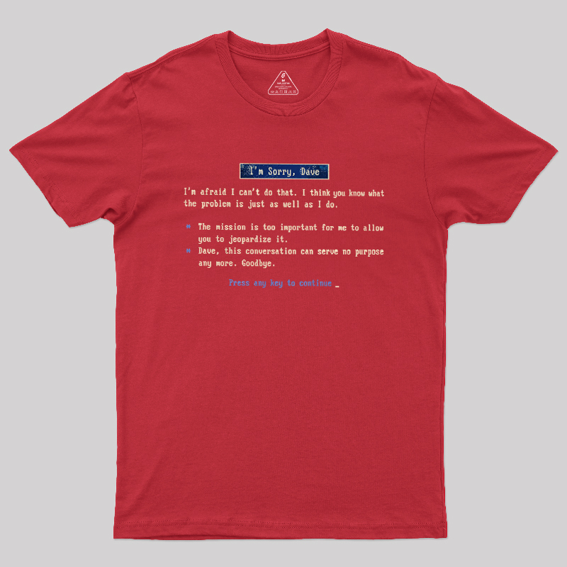 Screen of HAL Geek T-Shirt