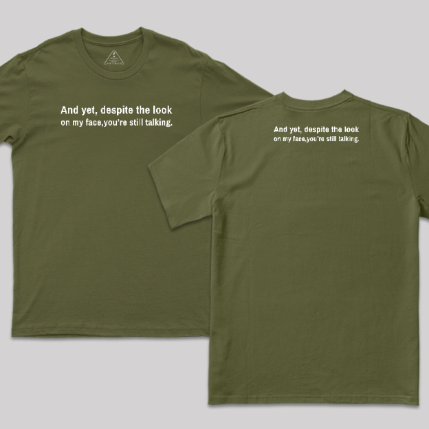 Funny Words Front and Back Printed T-Shirt