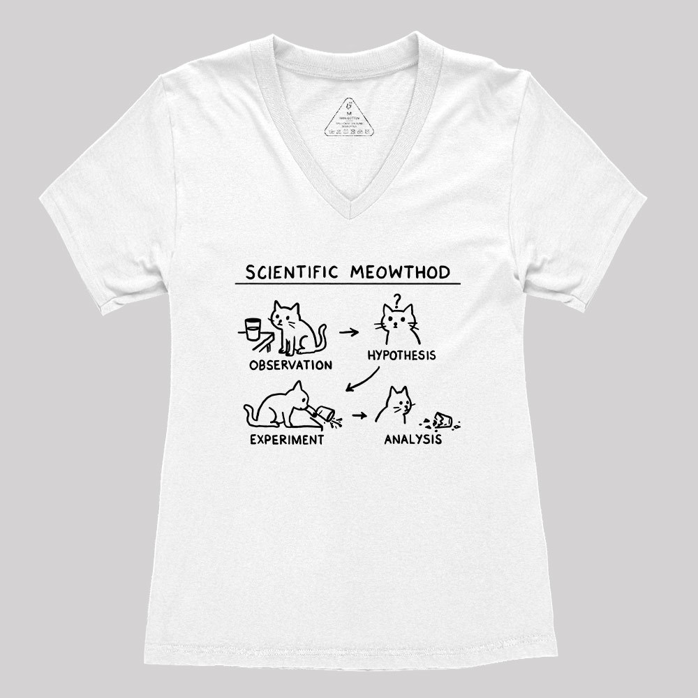 Scientific Meowthod Geek Women's V-Neck T-shirt