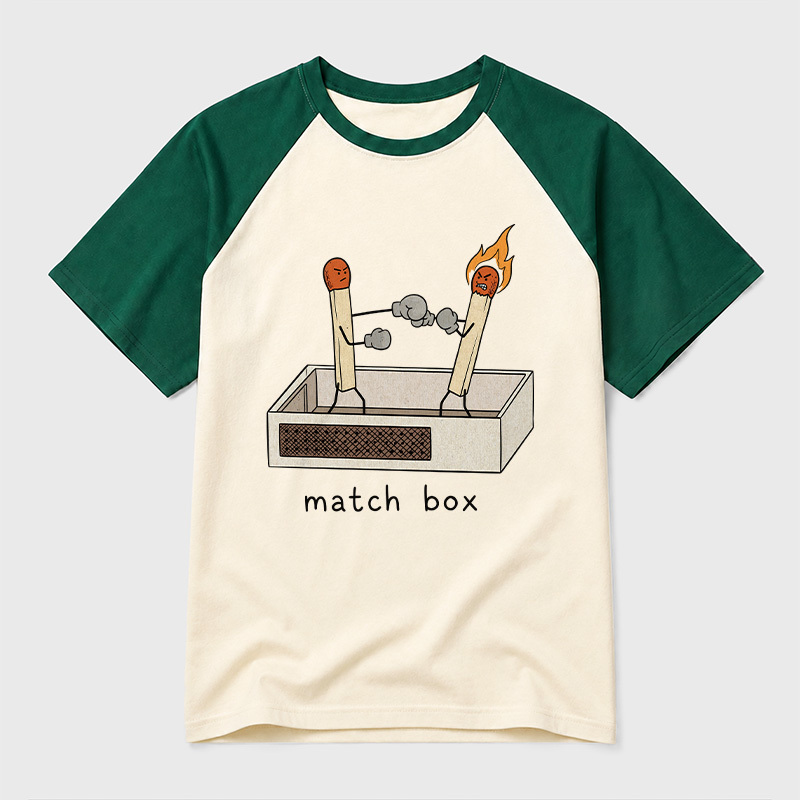 Funny Matchbox Geek Retro Raglan T-Shirt