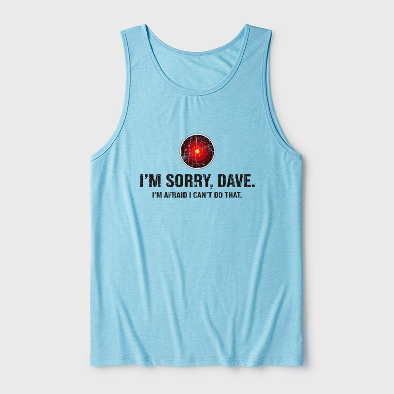 HAL Sorry Dave Quote Ultra Soft Heather Tank