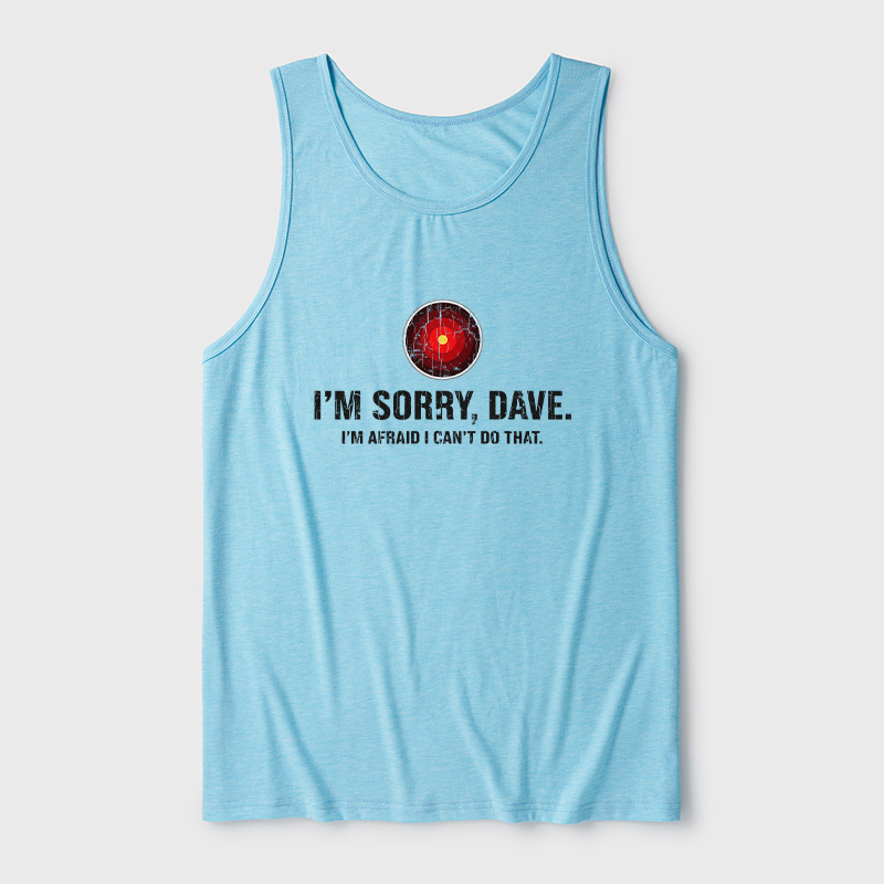 HAL Sorry Dave Quote Ultra Soft Heather Tank