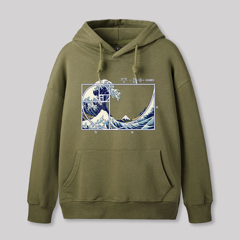 The Great Fibonacci Wave Hoodie