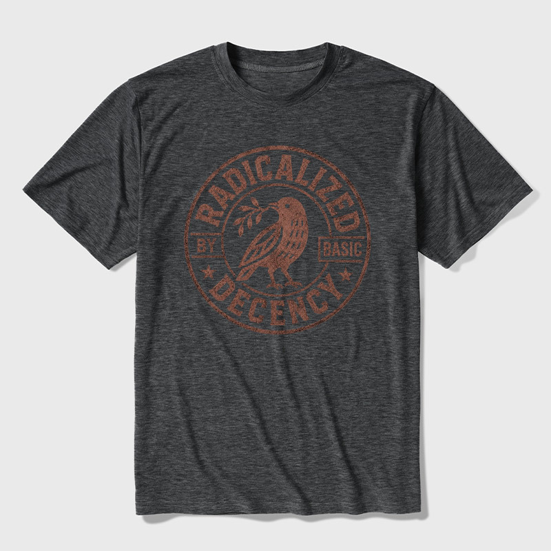 Radicalized By Basic Decency Ultra Soft Heather Tee