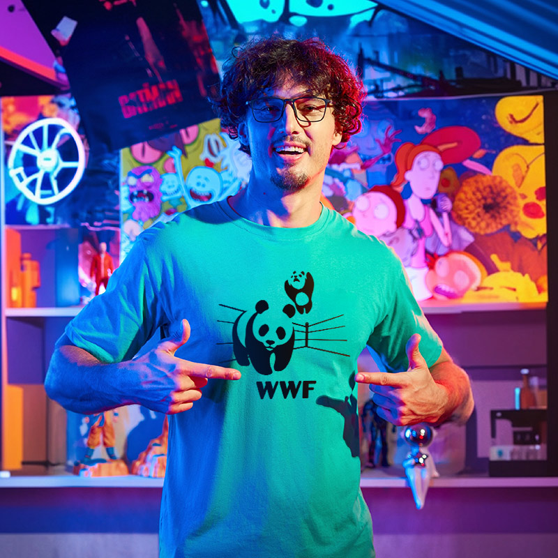 Funny WWF Pandas Geek T-Shirt