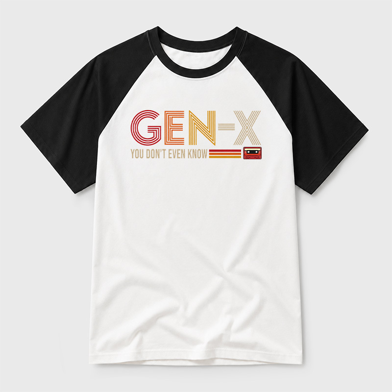 Generation X Geek Retro Raglan T-Shirt