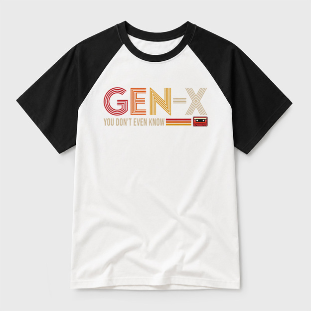 Generation X Geek Retro Raglan T-Shirt