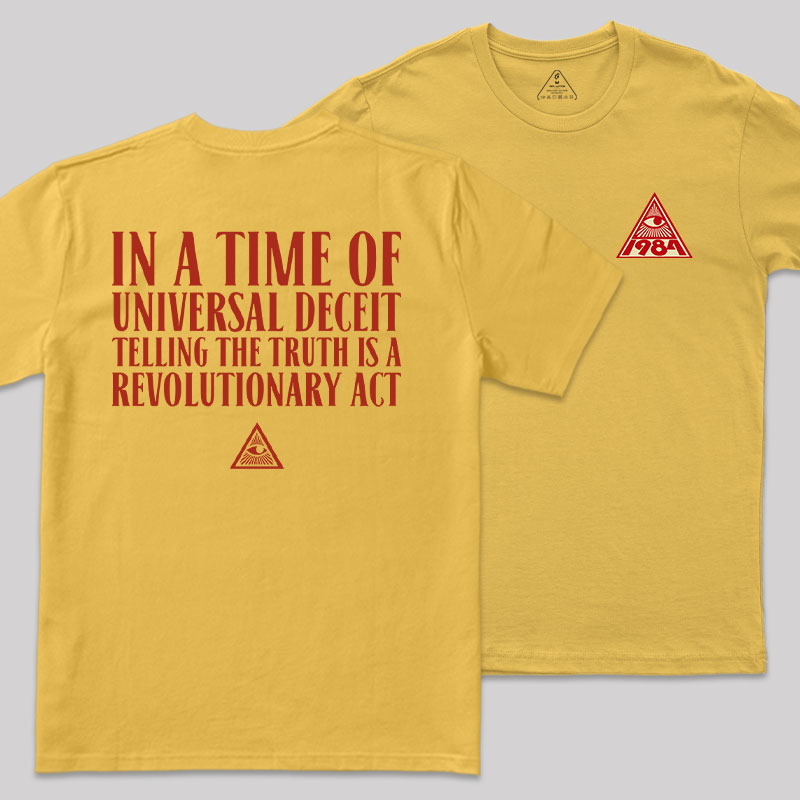 A Revolutionary Act Front and Back Printing Geek T-Shirt
