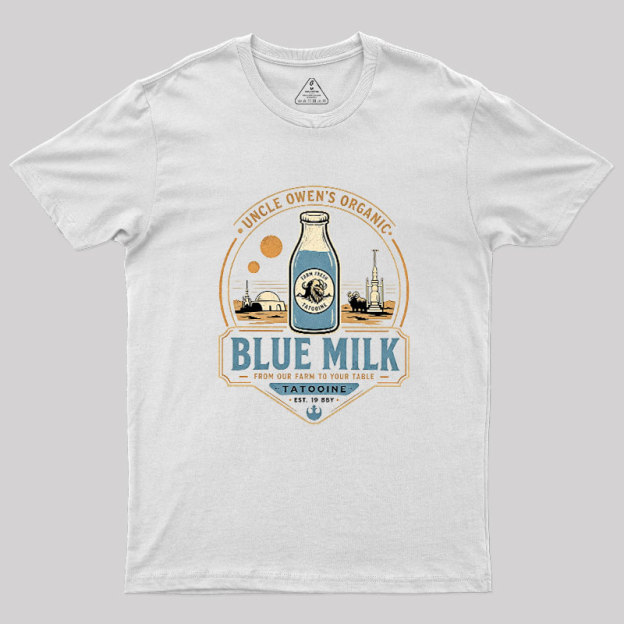 Organic Blue Milk Geek T-Shirt