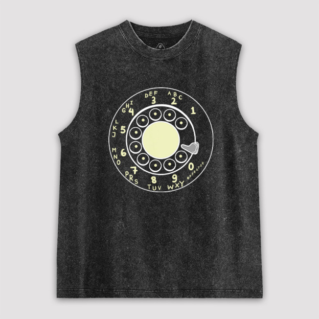 Rotary Dial Unisex Washed Tank