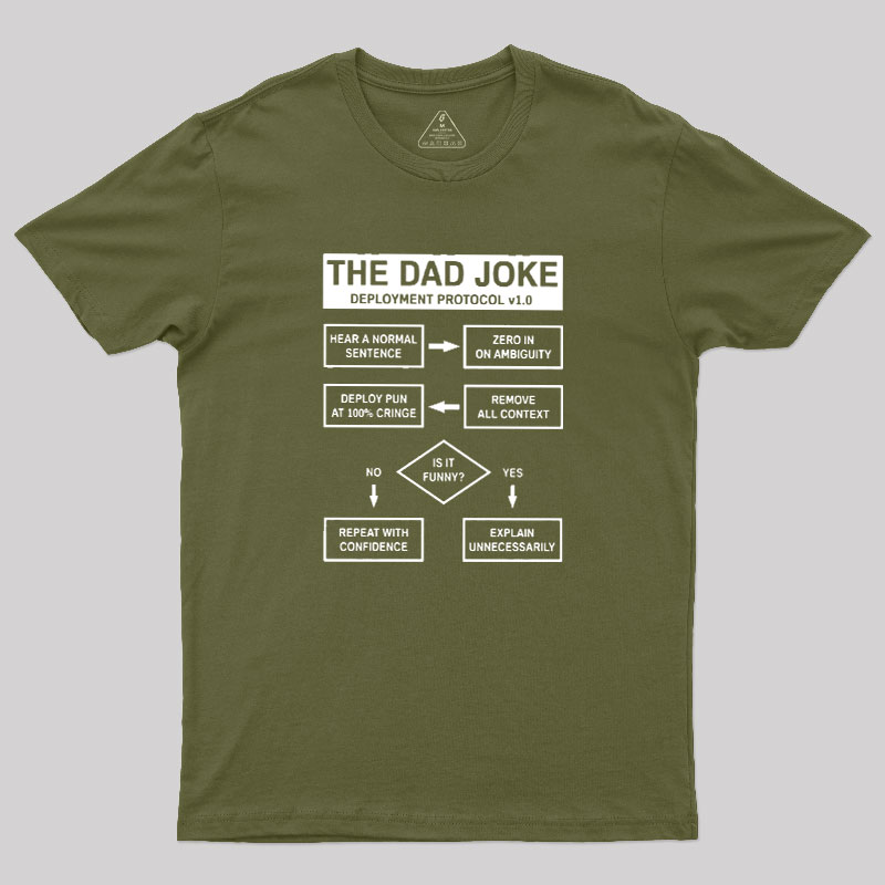 Dad Jokes Cringe Deployment Protocol Geek T-Shirt