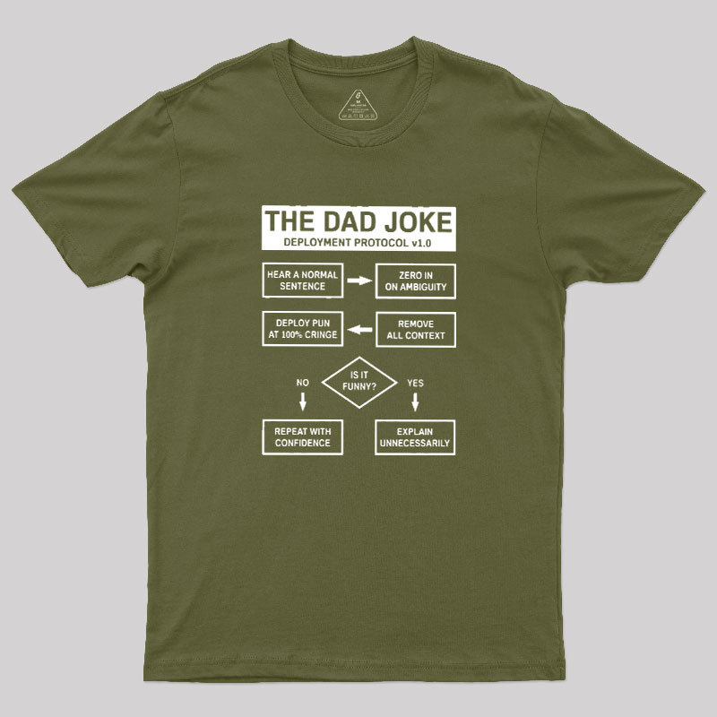 Dad Jokes Cringe Deployment Protocol Geek T-Shirt