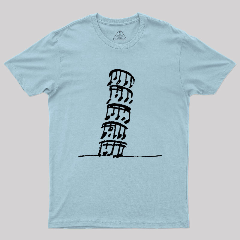 Stacked Music Notes Pun Geek T-Shirt