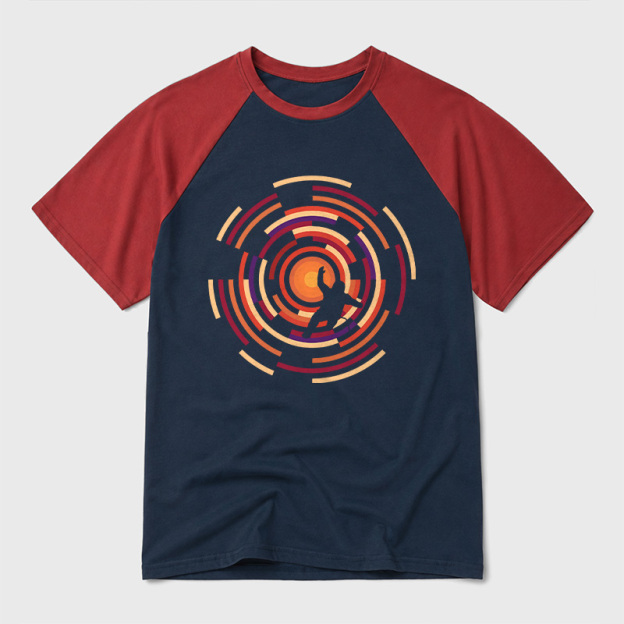 Adrift In Space Geek Retro Raglan T-Shirt