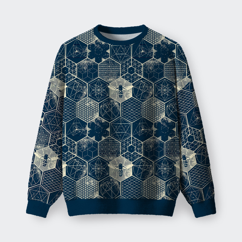 The Beauty of Mathematics Geometric Figures Fuzzy Fleece Sweatshirt