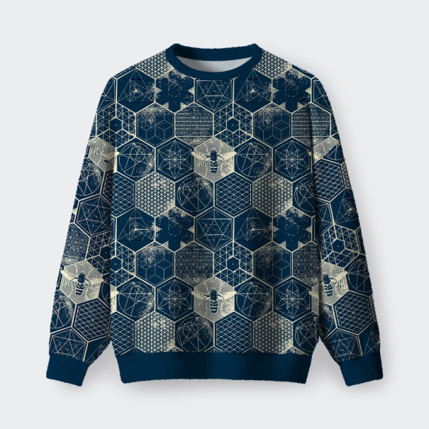 The Beauty of Mathematics Geometric Figures Fuzzy Fleece Sweatshirt