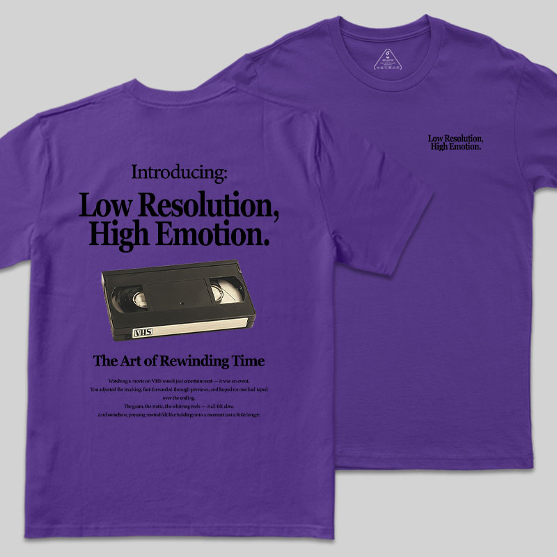 Low Resolution High Emotion Front and Back Printing Geek T-Shirt