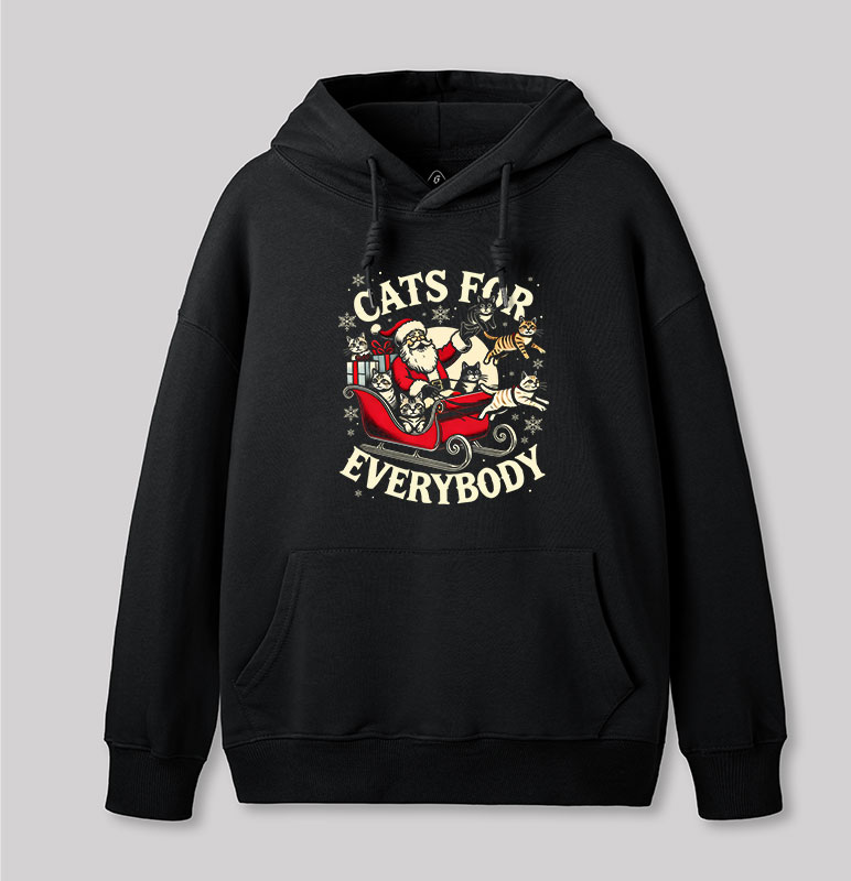 Christmas Cat Santa Cat Lover Geek Hoodie