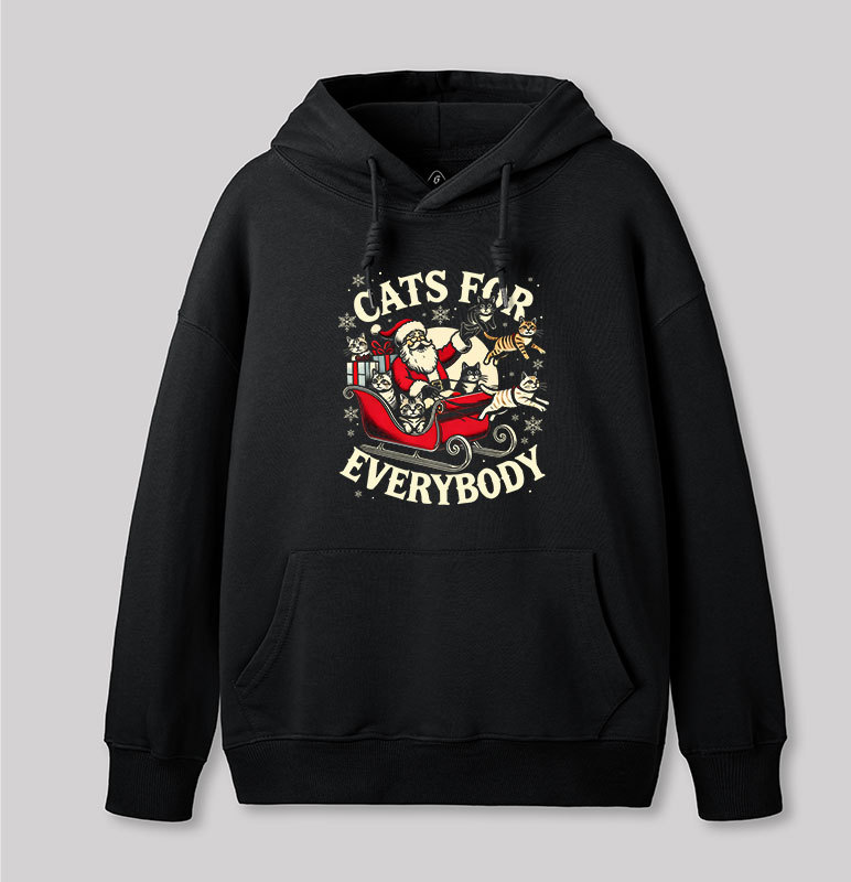 Christmas Cat Santa Cat Lover Geek Hoodie