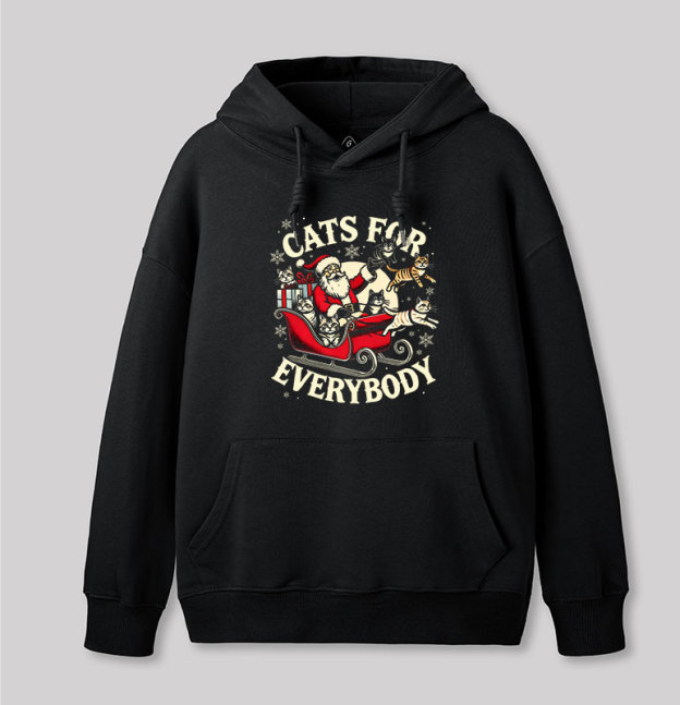 Christmas Cat Santa Cat Lover Geek Hoodie