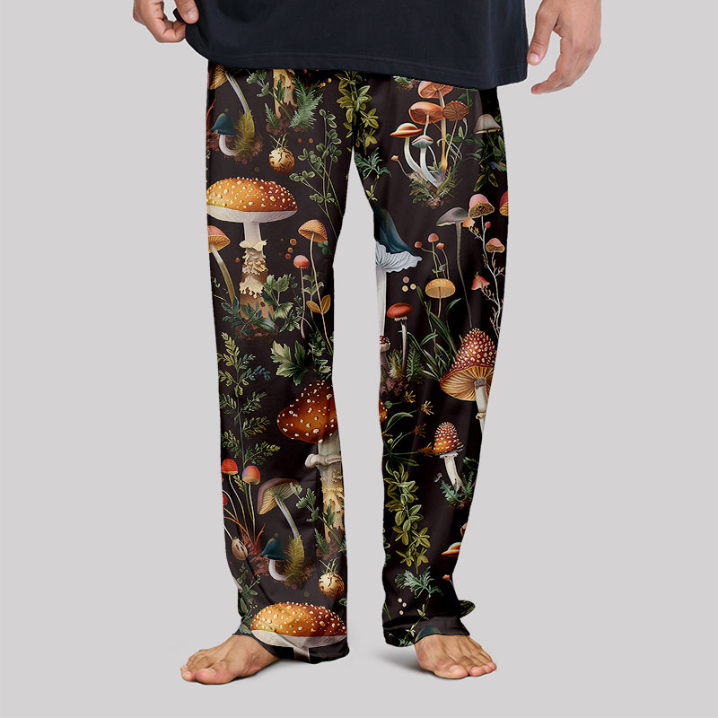 Mushroom Science Retro Geek Loungewear Pants