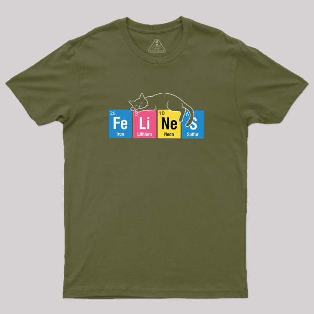 Felines Science Periodic Cat Geek T-Shirt