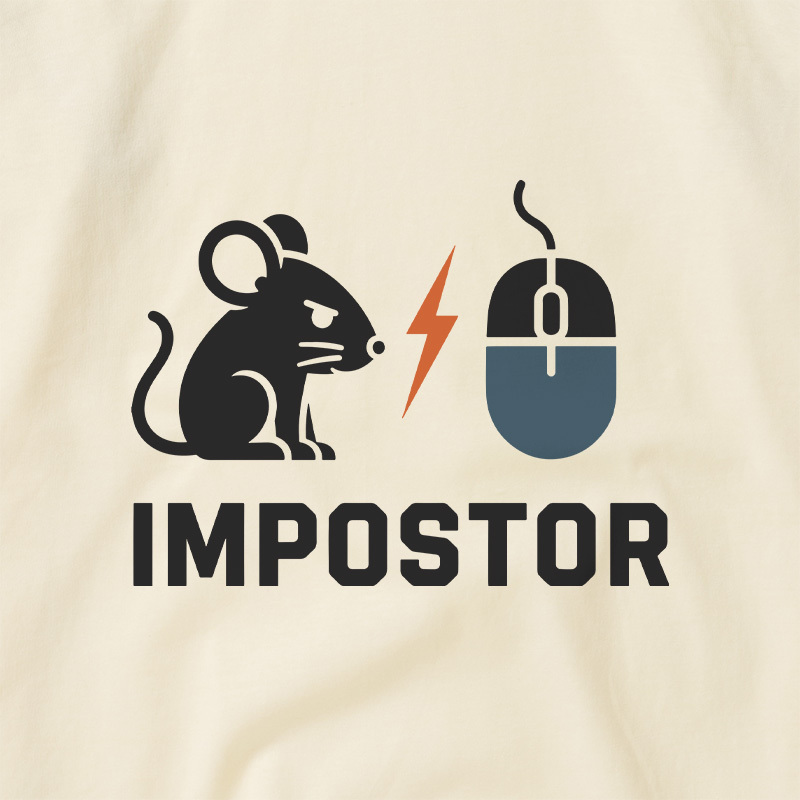 Impostor Mouse Geek Retro Raglan T-Shirt