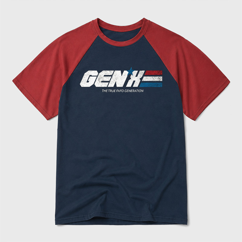 GENX The True FAFO Generation Geek Retro Raglan T-Shirt