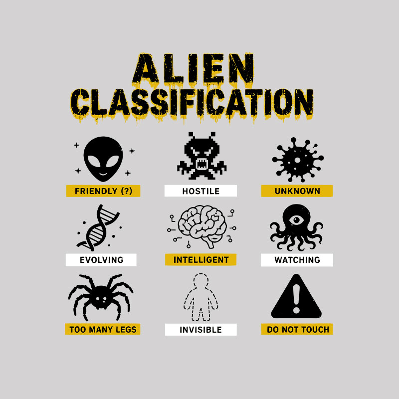 Alien Classification Geek T-Shirt