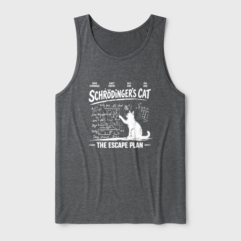 Schrodinger's Cat Escape Plan Interesting Physics Science Ultra Soft Heather Tank
